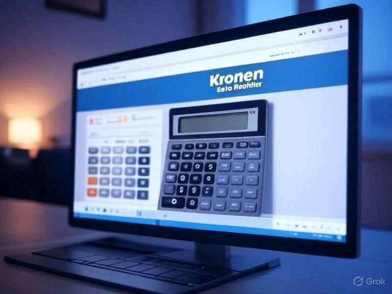Kronen Euro Rechner: Diagramm mit Währungsumrechnung.